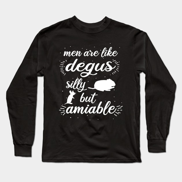 Men handsome degu saying gift love Long Sleeve T-Shirt by FindYourFavouriteDesign
